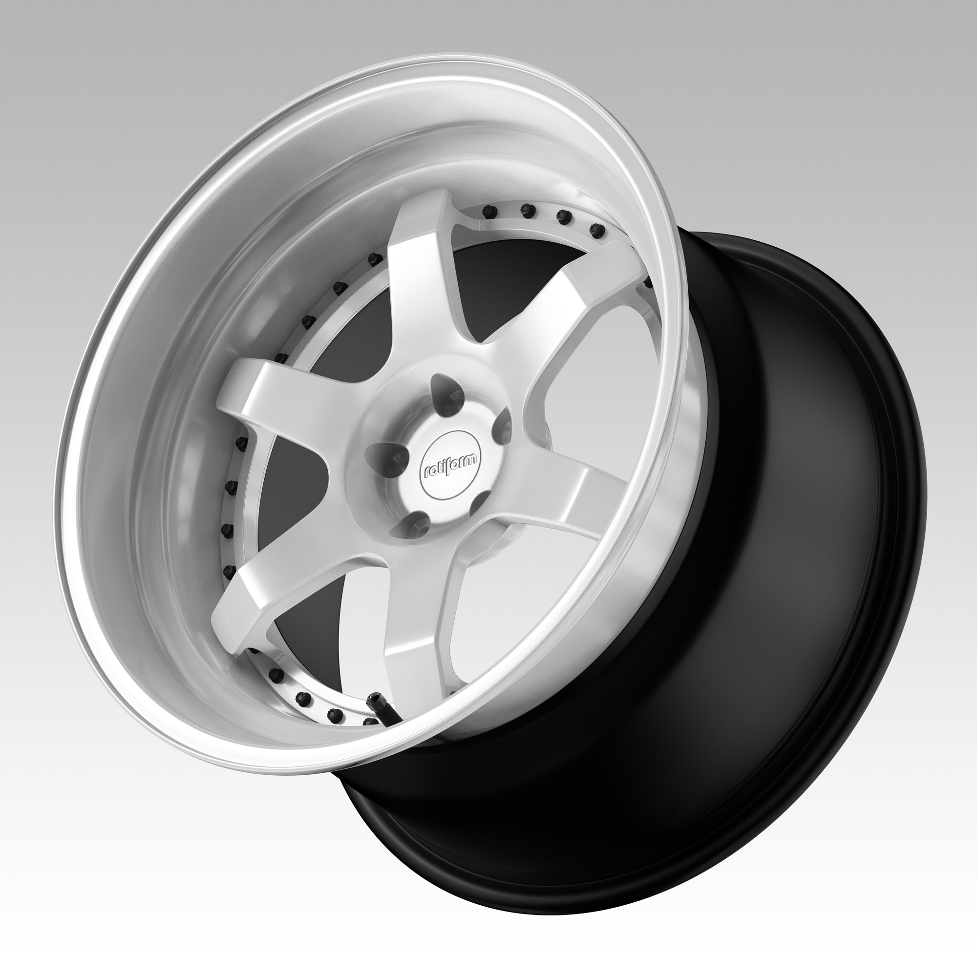 Rotiform SIX Gloss White Alloy Wheel 3D CGI Render Wipdesigns 2