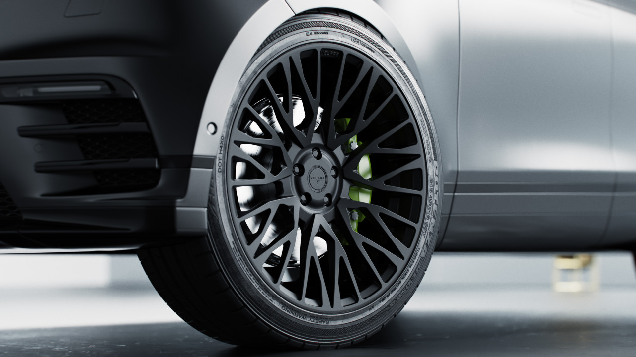 Velare Wheels Velar VLR01 Onyx Black 5 Wipdesigns Automotive Product CGI Rendering