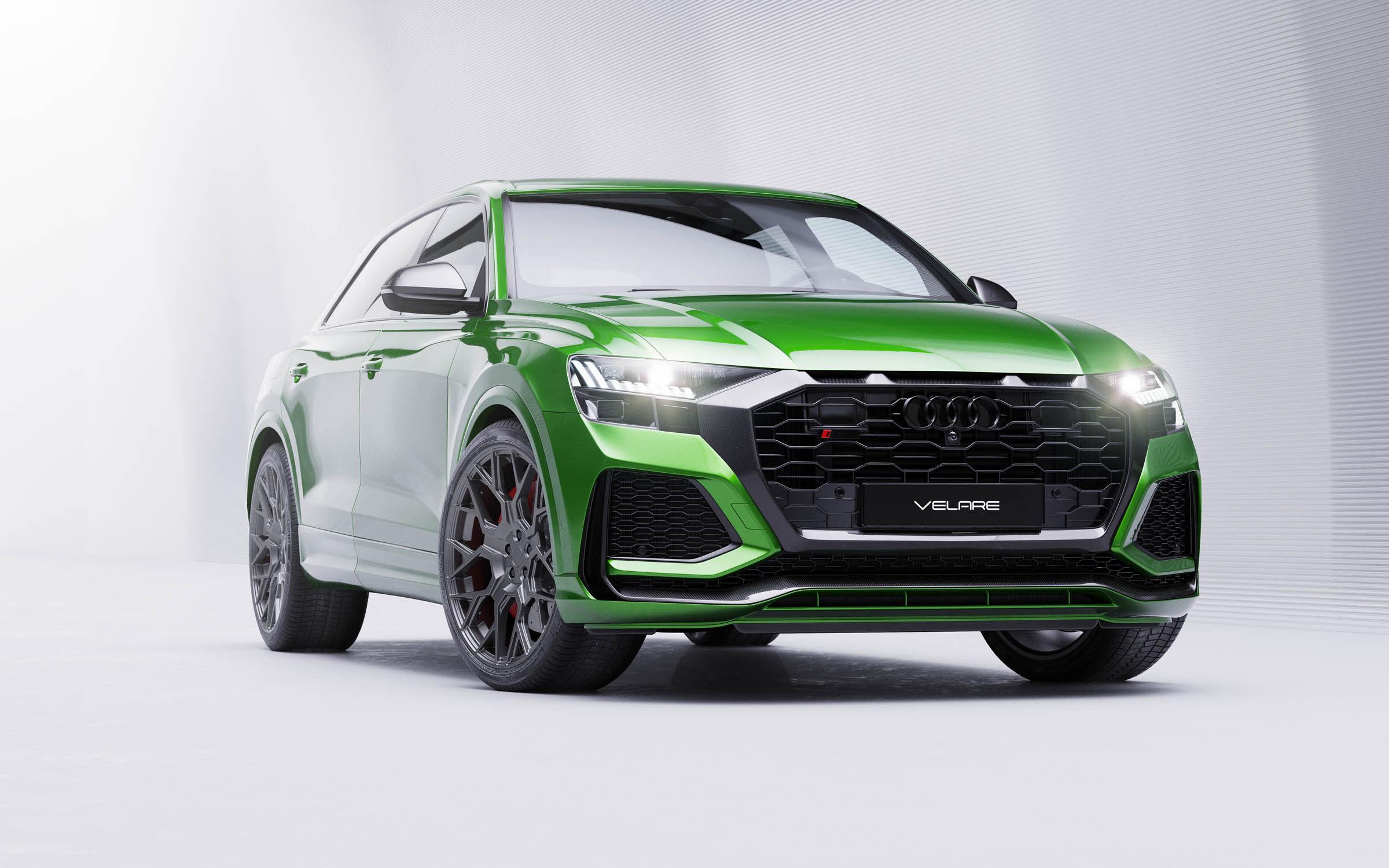 Audi Q8 RS 2020 Green Matt Graphite Velare VLR02 Wipdesigns 3D CGI Visualisation 1