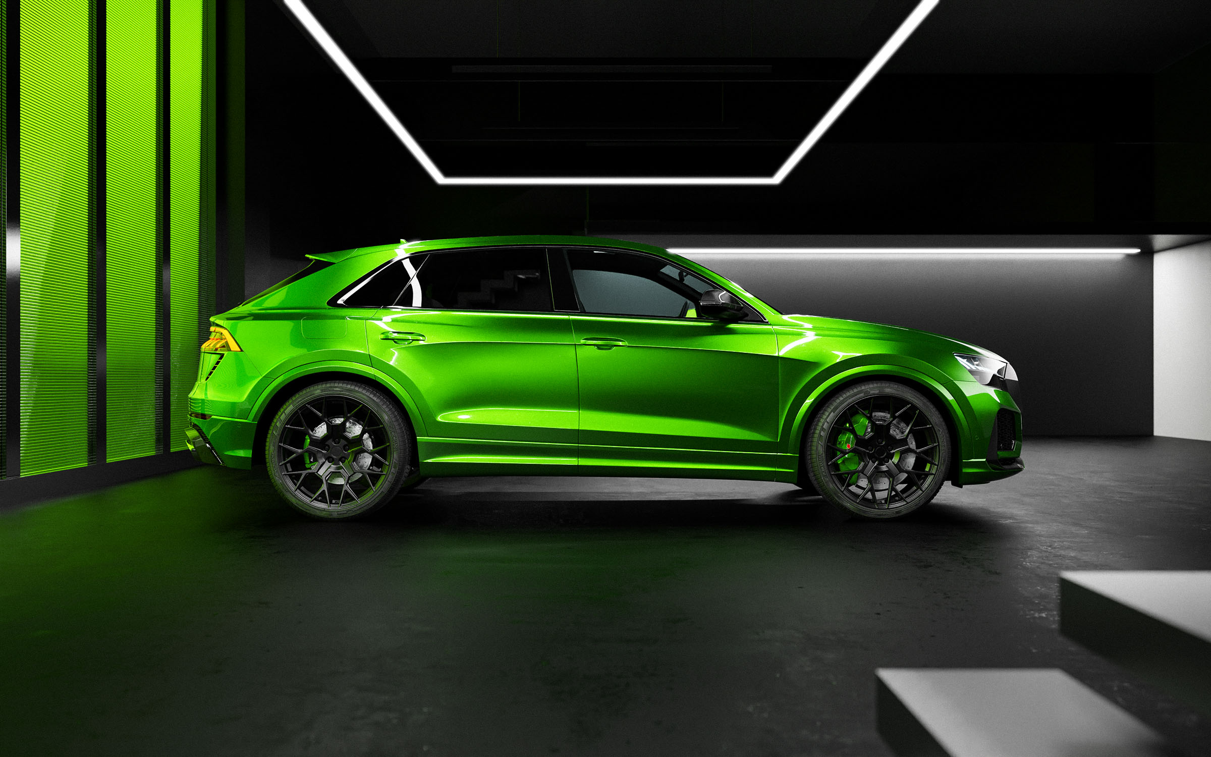 Audi Q8 RS Green Room CGI Visualisation Wipdesigns 11