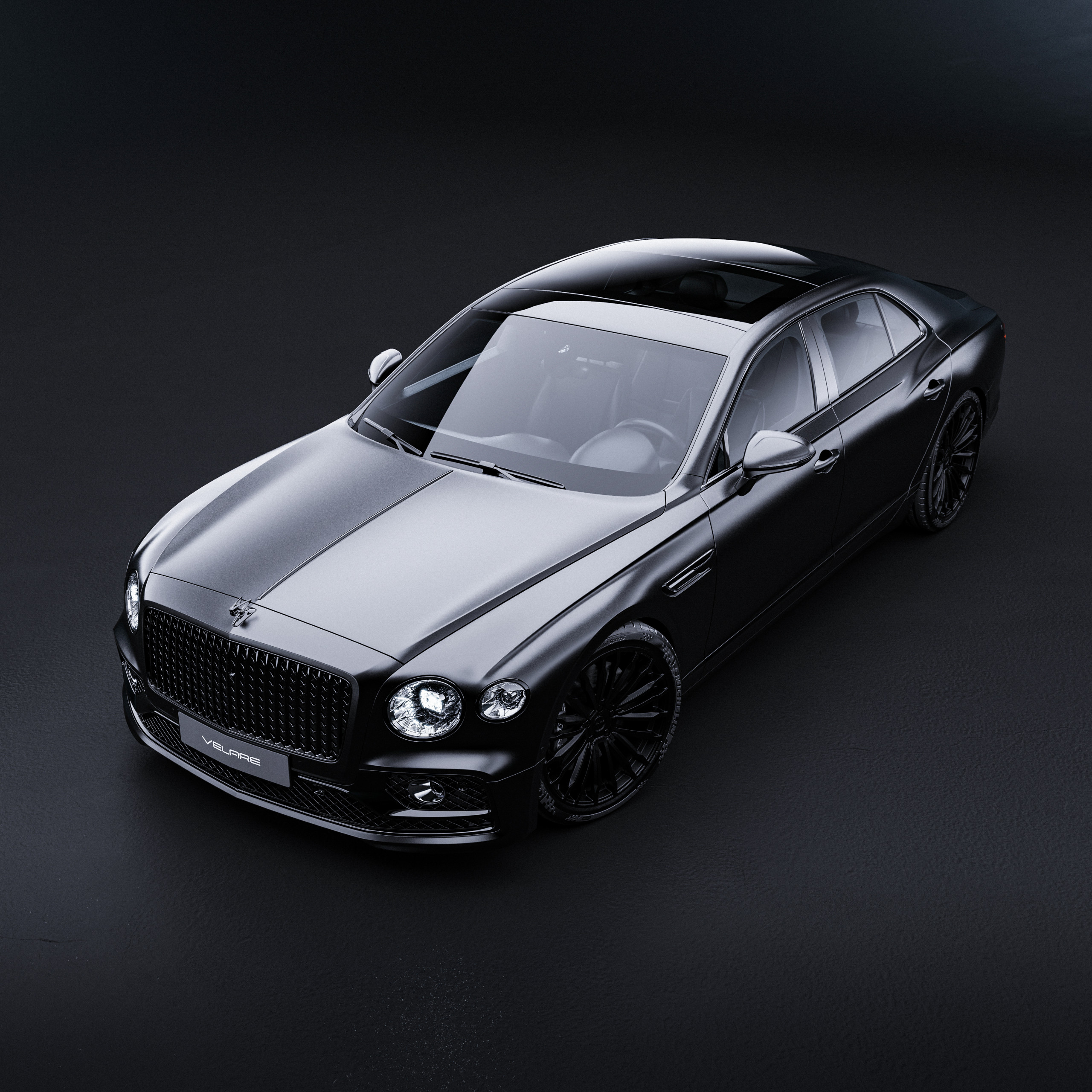 Bentley Flying Spur Matt Black Velare VLR09 Onyx Black Wipdesigns CGI Product Visualisation UK (12)