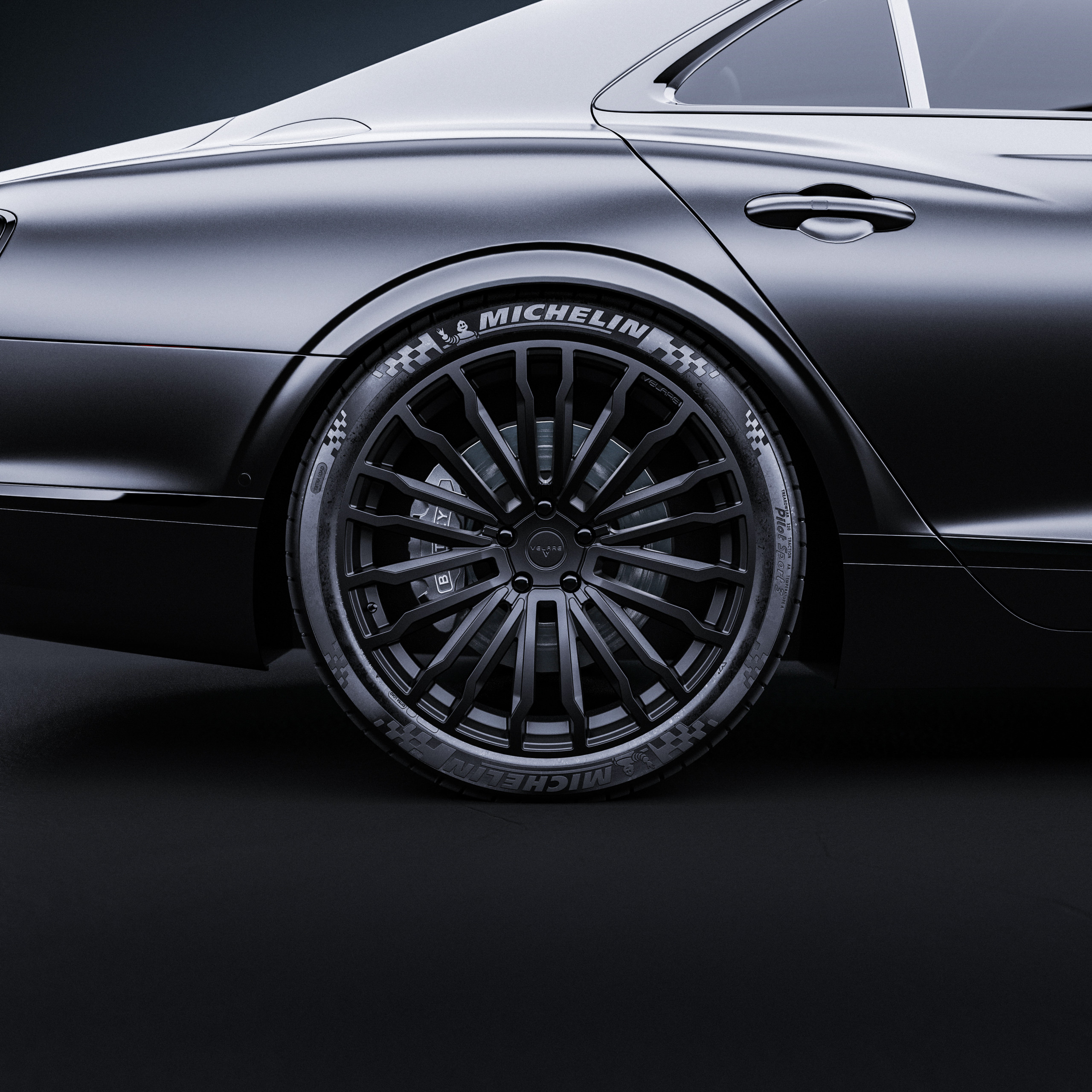 Bentley Flying Spur Matt Black Velare VLR09 Onyx Black Wipdesigns CGI Product Visualisation UK (9)