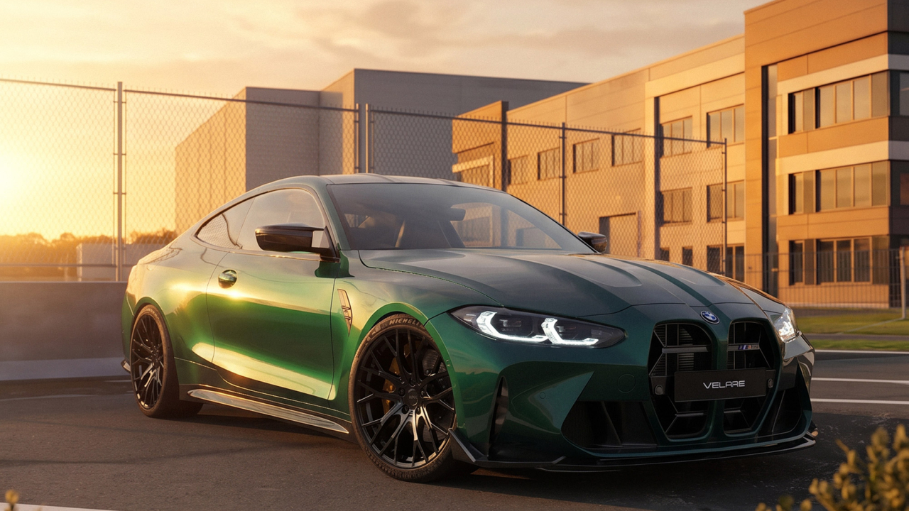 CGI 3D Product Visualisation BMW M4 CSL Velare VLR08 Diamond Black 20in Wipdesigns BMW M4 CSL Velare VLR08 Diamond Black 20in